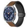 Leer + siliconen bandje - Donkerbruin - Samsung Galaxy Watch Ultra - 47mm