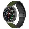 Leer + siliconen bandje - Groen - Samsung Galaxy Watch 8 Classic - 46mm