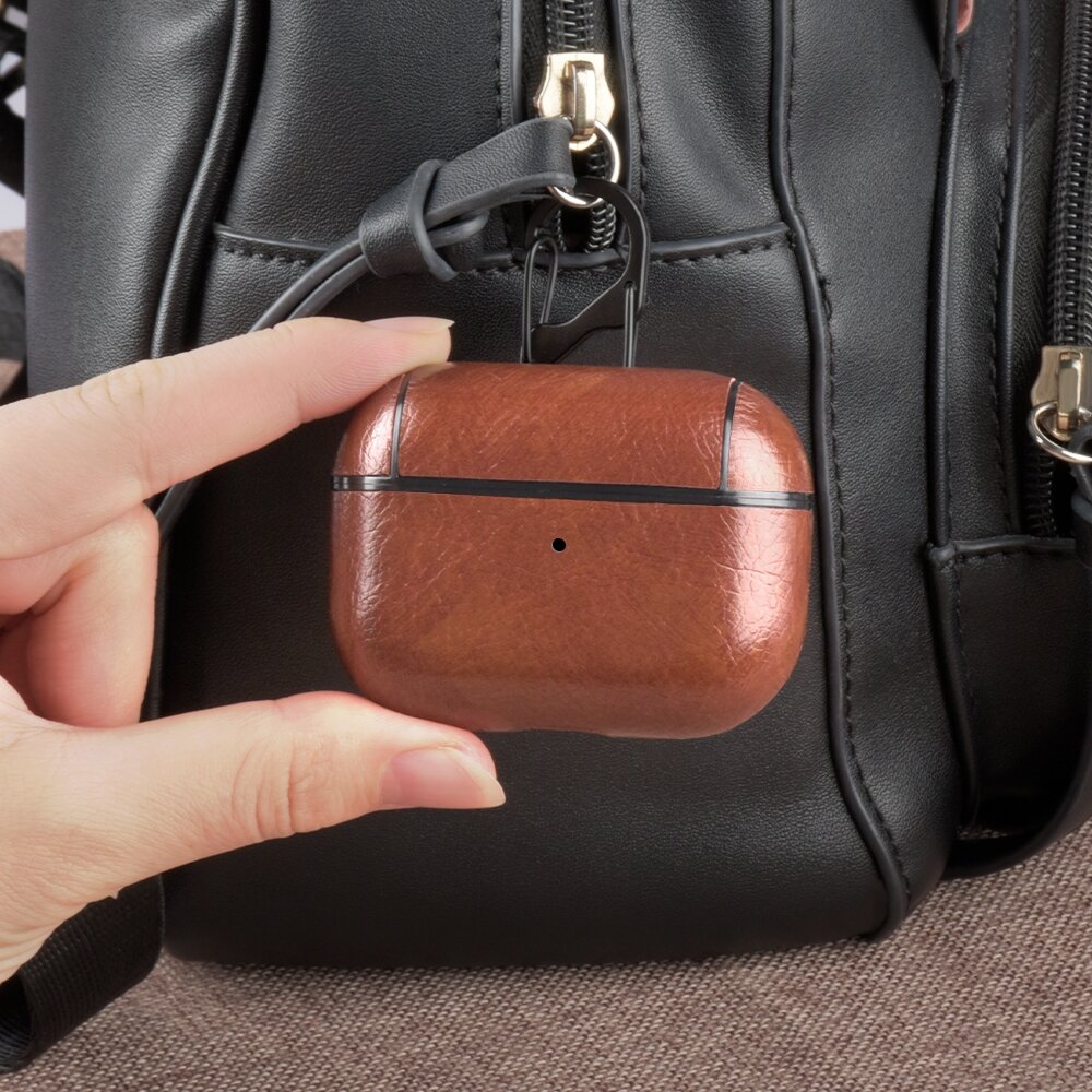 AirPods Pro / AirPods Pro 2 lederen hoesje Pro Leather series - Met bevestigingsclip - Rood