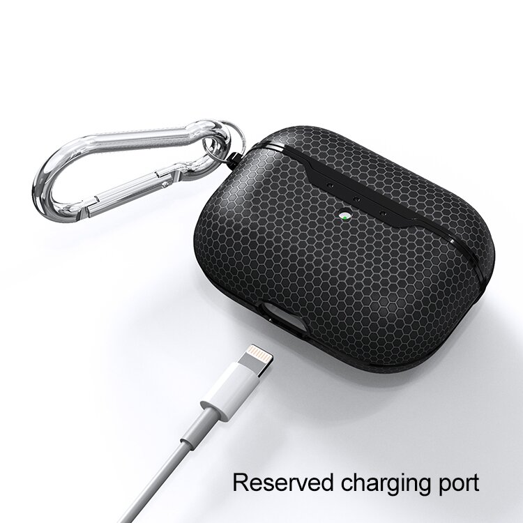 AirPods Pro / AirPods Pro 2 siliconen hoesje Football series - Met bevestigingsclip - Rood