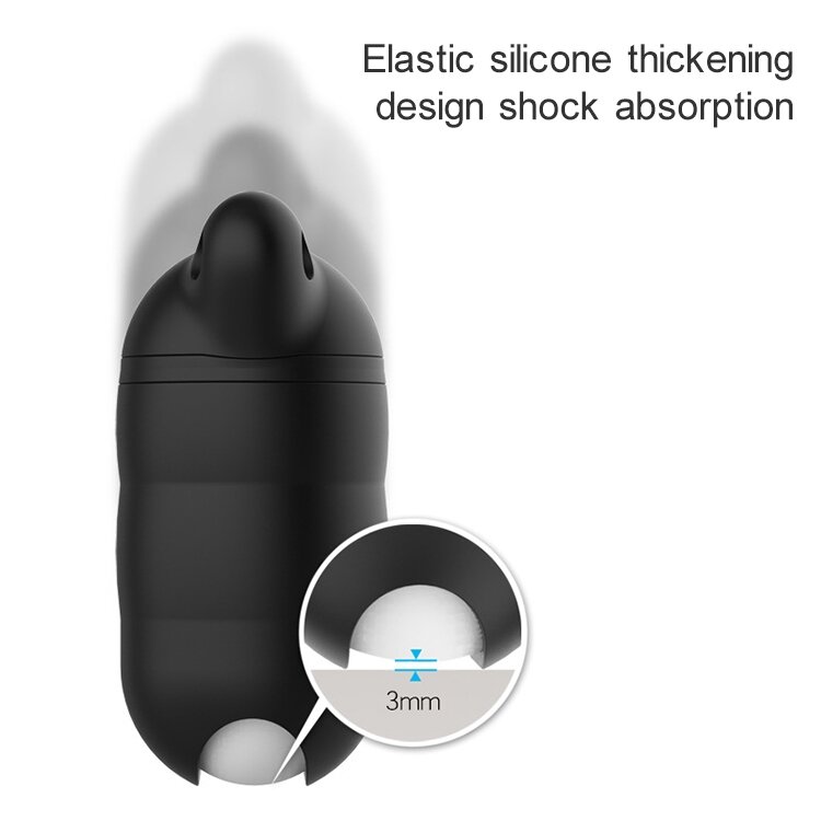 AirPods 1/2 hoesje siliconen waterproof series - soft case - wit + geel