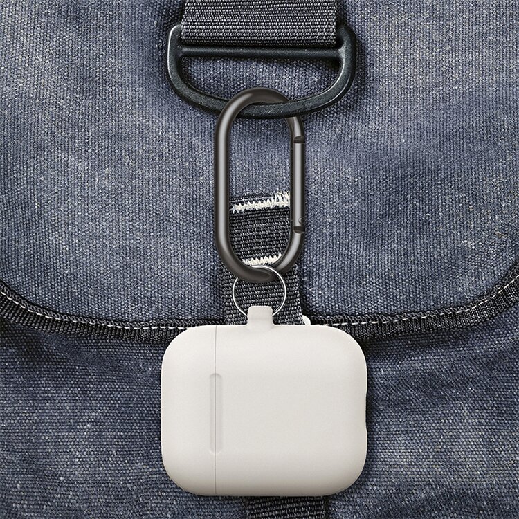AirPods 1/2 hoesje siliconen chargebox Series - soft case - zilver pearl - UV bescherming