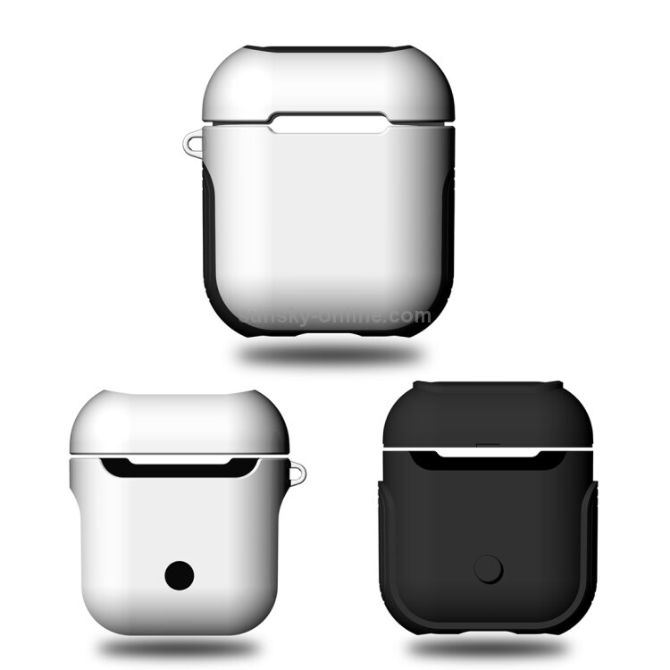 AirPods 1/2 hoesje soft grip - hard case - wit - Schokbestendig
