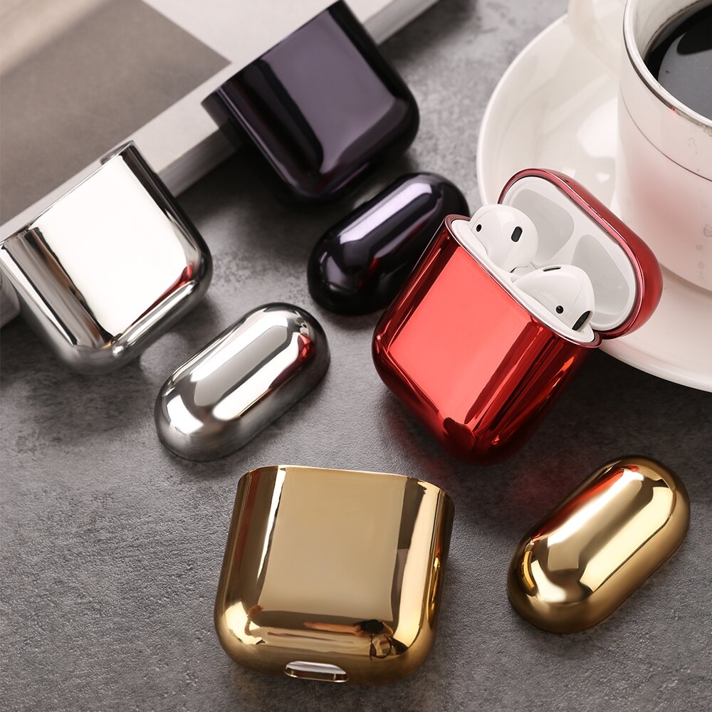 AirPods 1/2 hoesje Electro series - hard case - Zilver - Schokbestendig