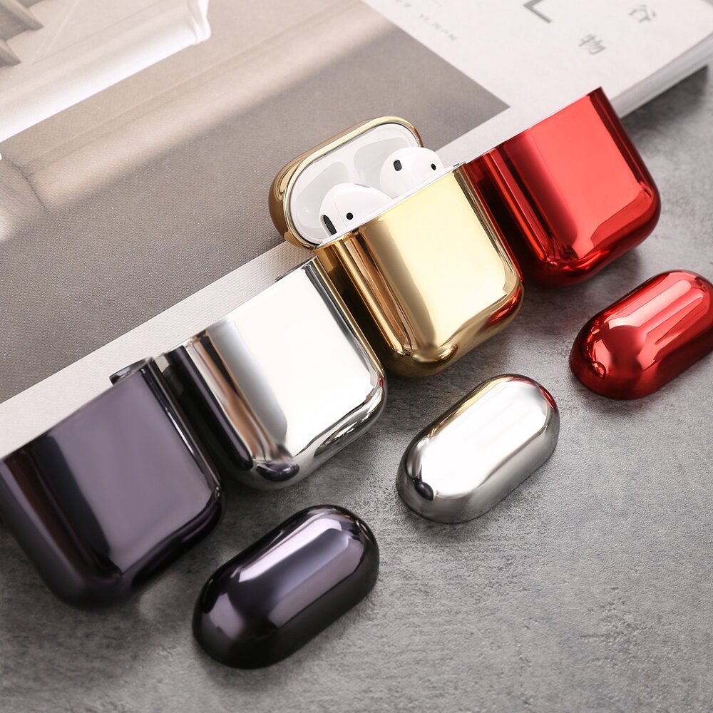 AirPods 1/2 hoesje Electro series - hard case - Goud - Schokbestendig
