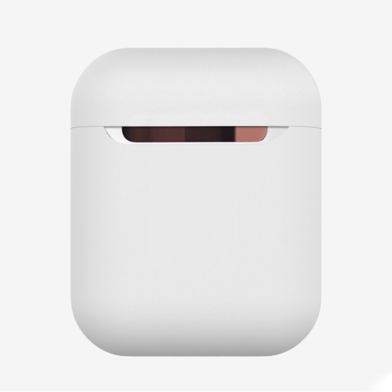 AirPods 1/2 hoesje Liquid series - Siliconen - Wit - Schokbestendig