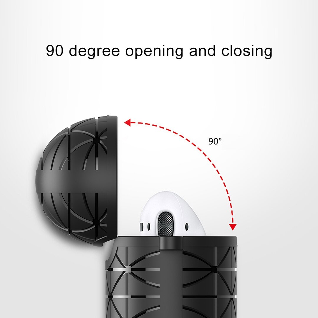 AirPods 1/2 hoesje triangle series - soft case - zwart