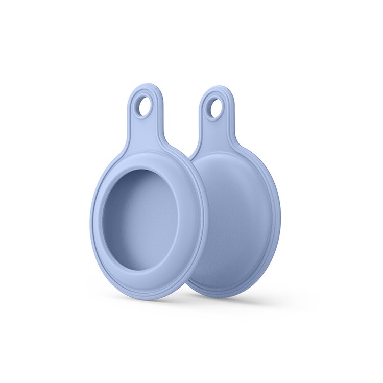 AirTag case gel series - sleutelhanger met ring - licht paars