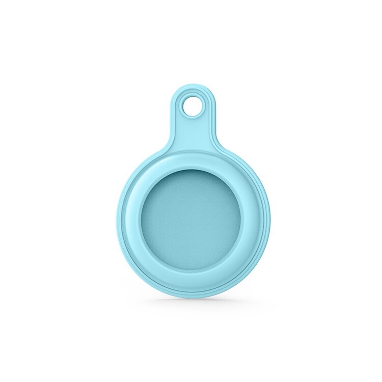 AirTag case gel series - sleutelhanger met ring - lichtblauw