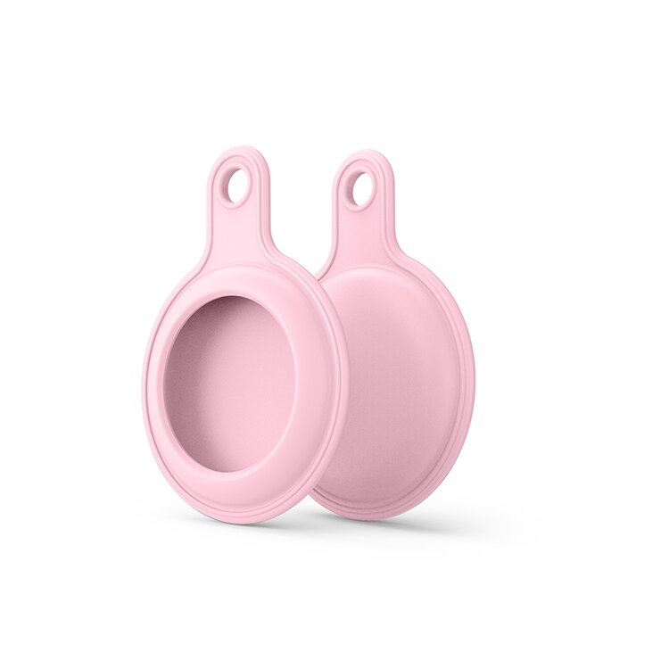 AirTag case gel series - sleutelhanger met ring - roze