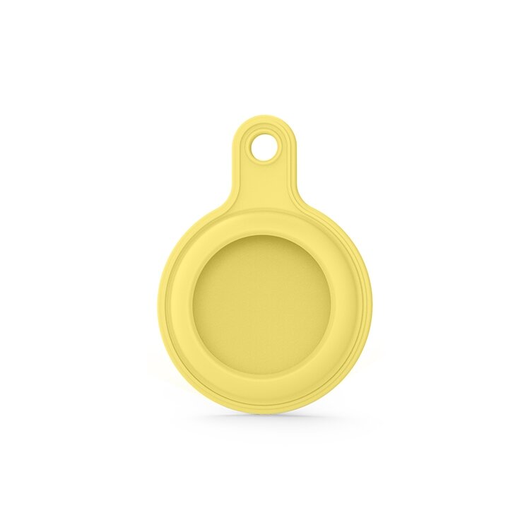AirTag case gel series - sleutelhanger met ring - geel