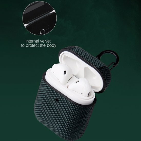 AirPods 1/2 hoesje - Hardcase - Business series - Groen
