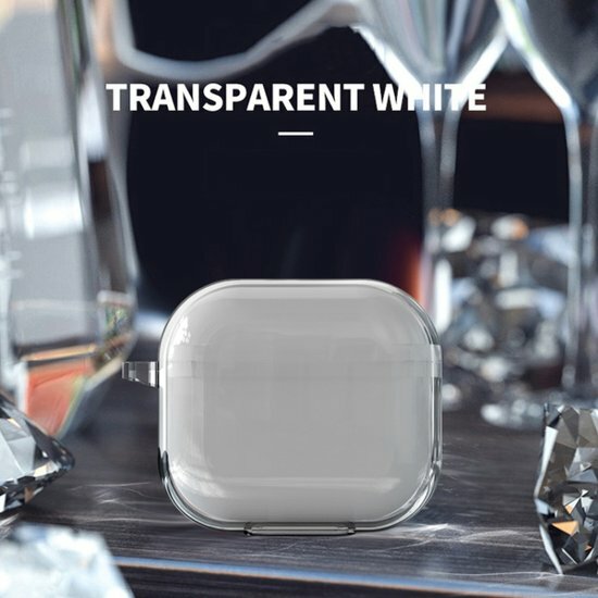 AirPods 3 hoesje - TPU - Transparant - Met bevestigingsclip