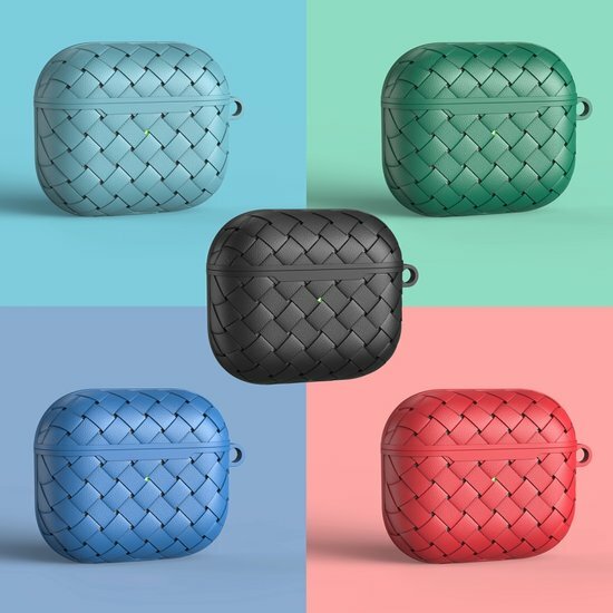 AirPods 3 hoesje - TPU - Woven series - Zwart