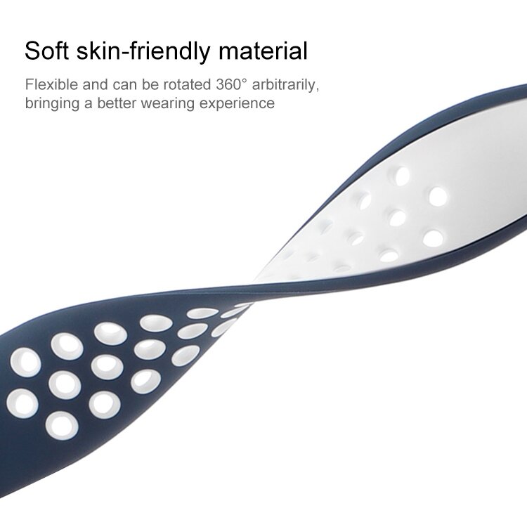 Sportbandje met extra lus - Zwart + Blauw - Geschikt voor Apple Watch 38mm / 40mm / 41mm / 42mm