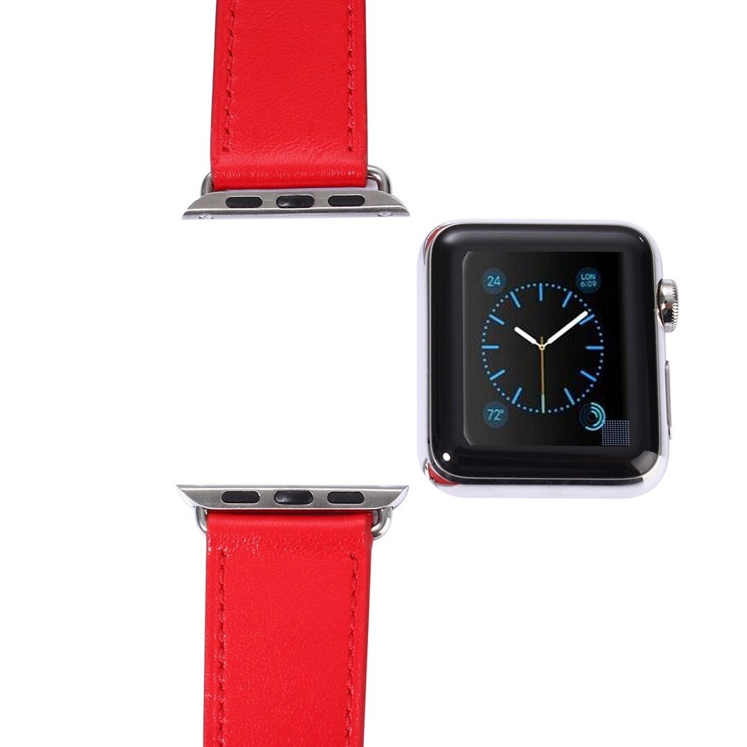 Kakapi Double Strap bandje - Rood - Geschikt voor Apple watch 38mm / 40mm / 41mm / 42mm