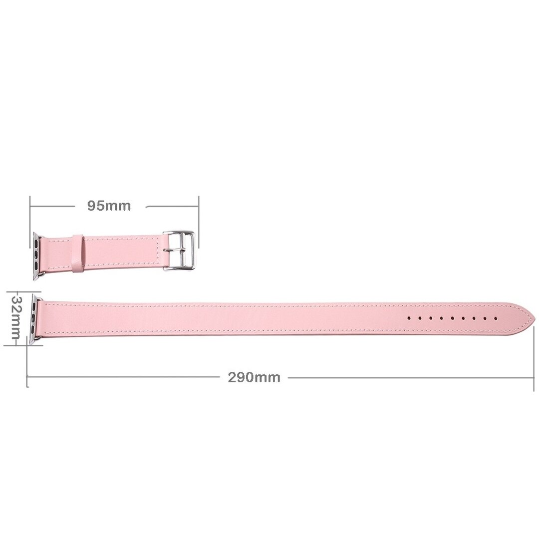 Kakapi Double Strap bandje - Roze - Geschikt voor Apple watch 38mm / 40mm / 41mm / 42mm