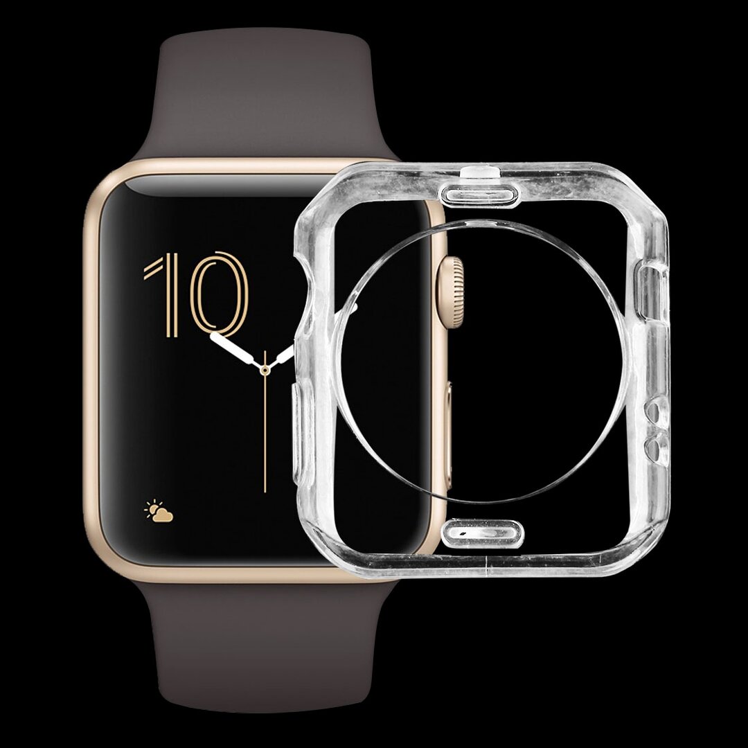 Siliconen Case 38mm - Transparant - Geschikt voor Apple Watch 38mm