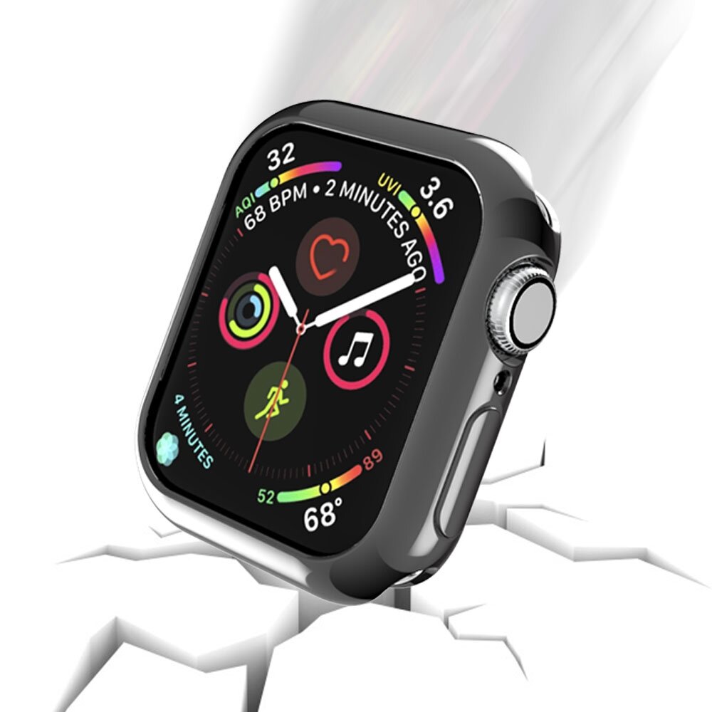 Siliconen case 44mm - Zwart - Geschikt voor Apple Watch 44mm