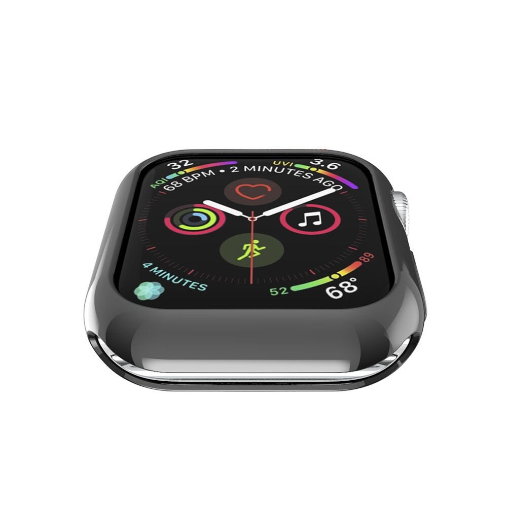 Siliconen case 44mm - Zwart - Geschikt voor Apple Watch 44mm