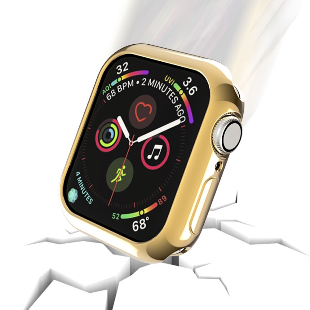 Siliconen case 44mm - Goud - Geschikt voor Apple Watch 44mm