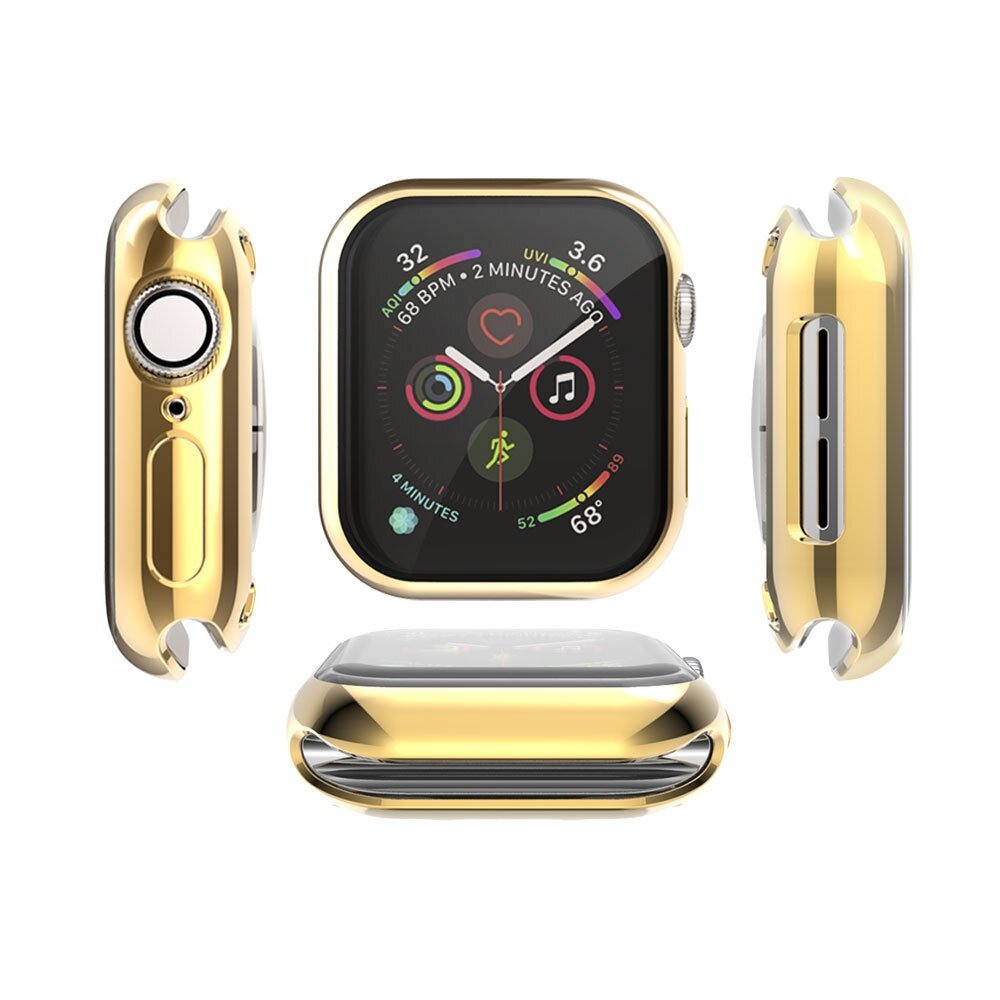 Siliconen case (volledig beschermd) 44mm - Goud - Geschikt voor Apple watch 44mm