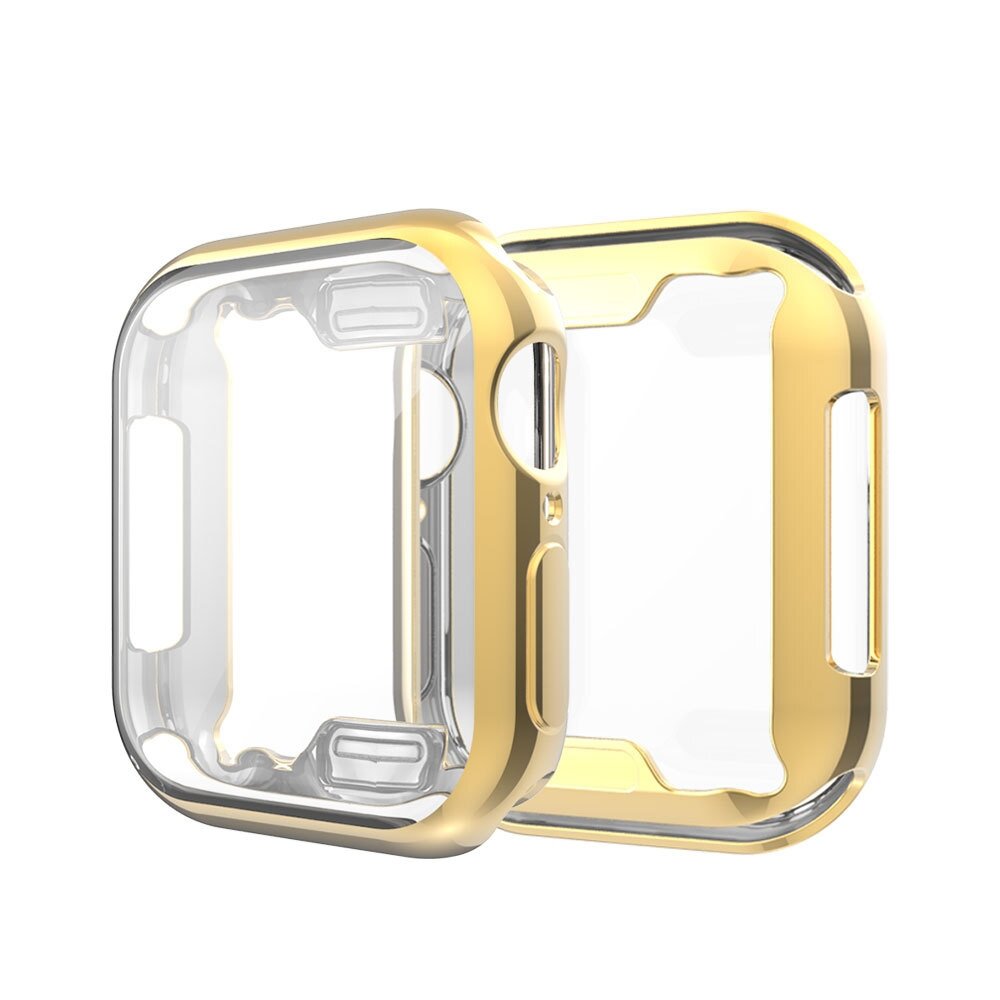 Siliconen case (volledig beschermd) 44mm - Goud - Geschikt voor Apple watch 44mm