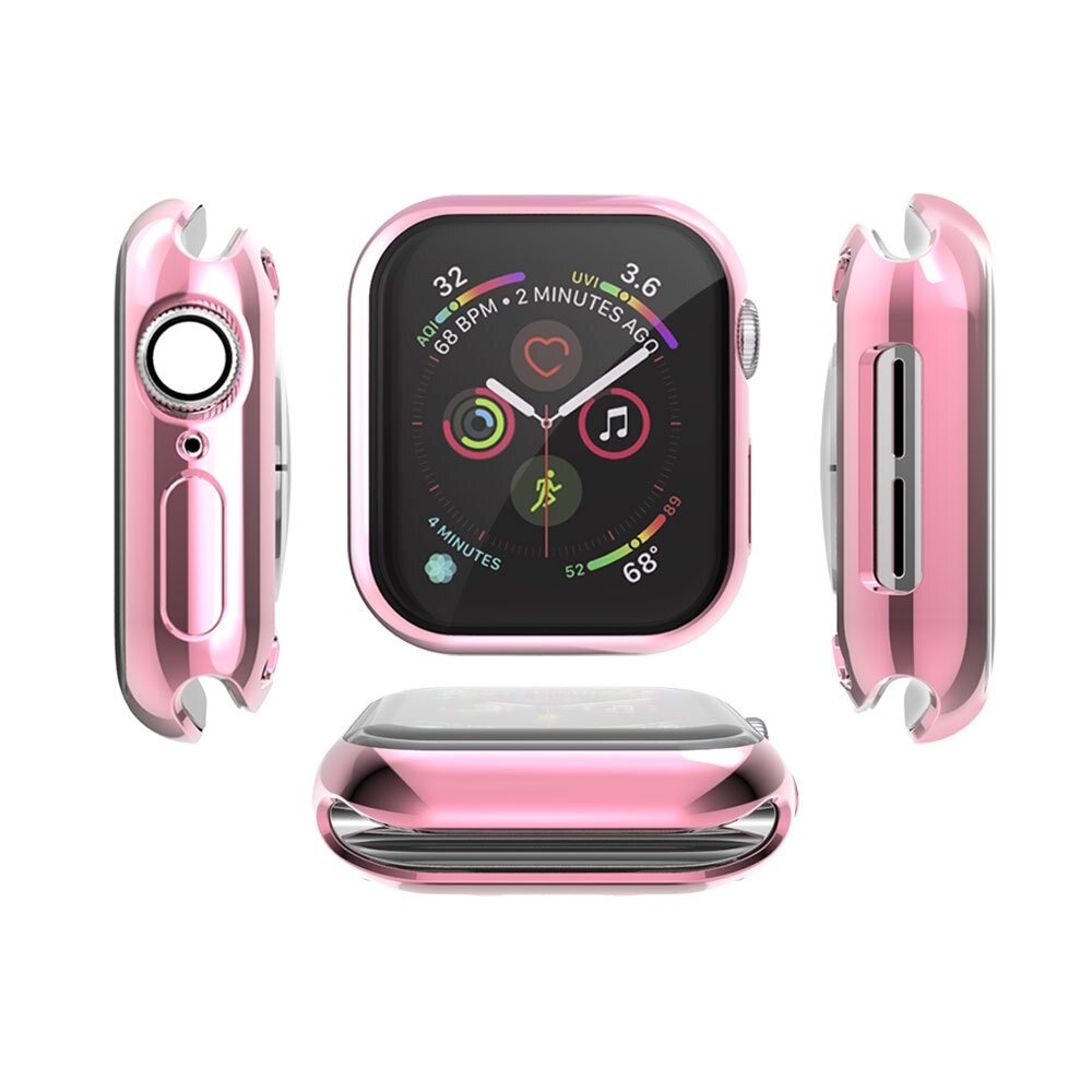 Siliconen case (volledig beschermd) 44mm - Roze - Geschikt voor Apple watch 44mm