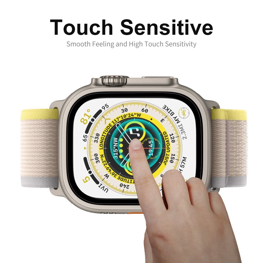 Screen protector Ultra Apple Watch - Full cover - Geschikt voor Apple watch 49mm