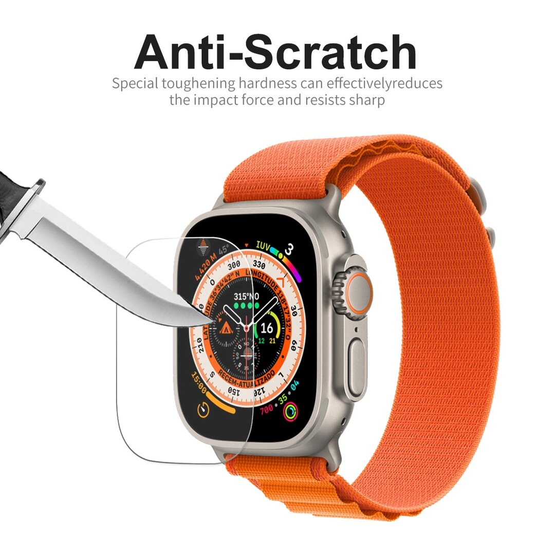 Screen protector Ultra Apple Watch - Tempered Glass - Geschikt voor Apple watch 49mm