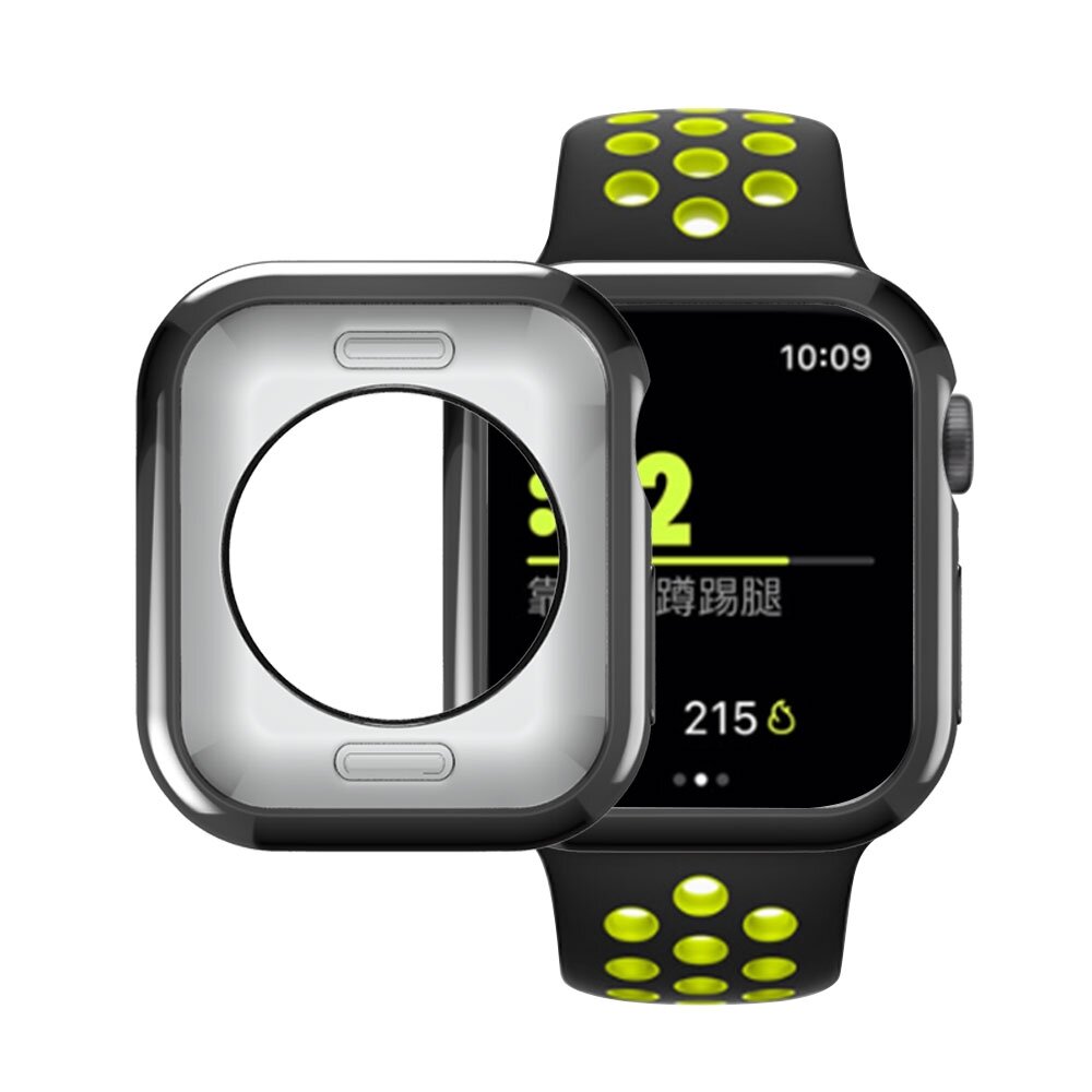 Siliconen case 40mm - Zwart - Geschikt voor Apple Watch 40mm