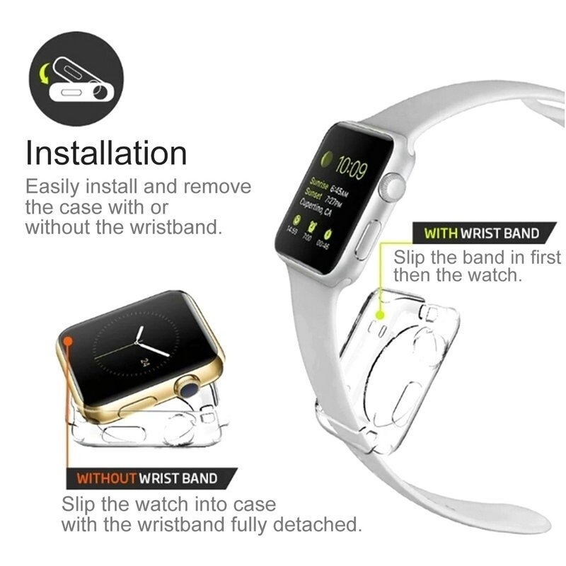 Siliconen case 40mm - Zilver - Geschikt voor Apple Watch 40mm