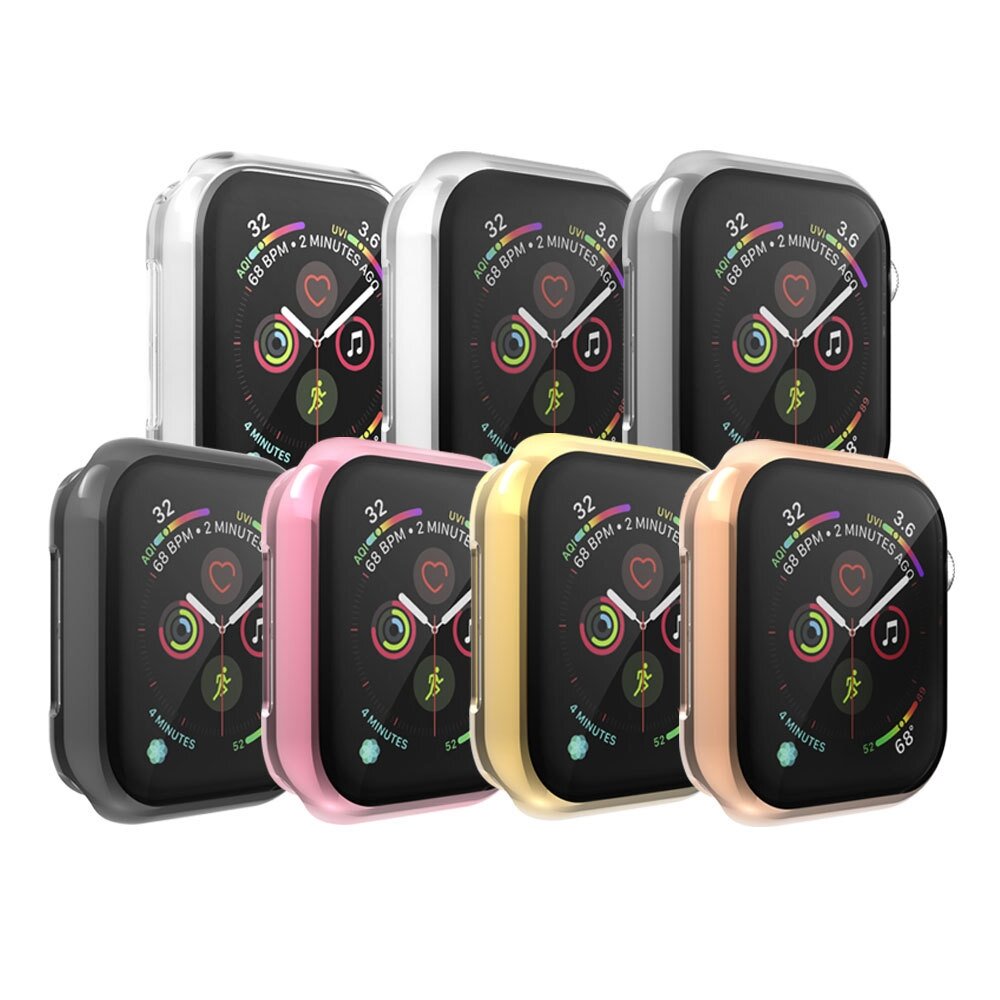 Siliconen case (volledig beschermd) 40mm - Zwart - Geschikt voor Apple watch 40mm