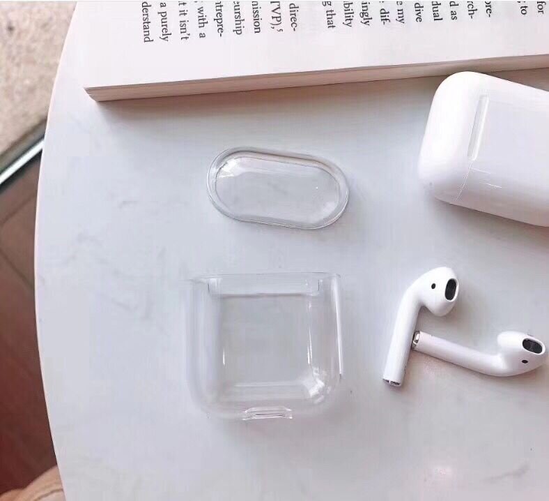 AirPods 1/2 hoesje no series - hard case - Transparant - Schokbestendig