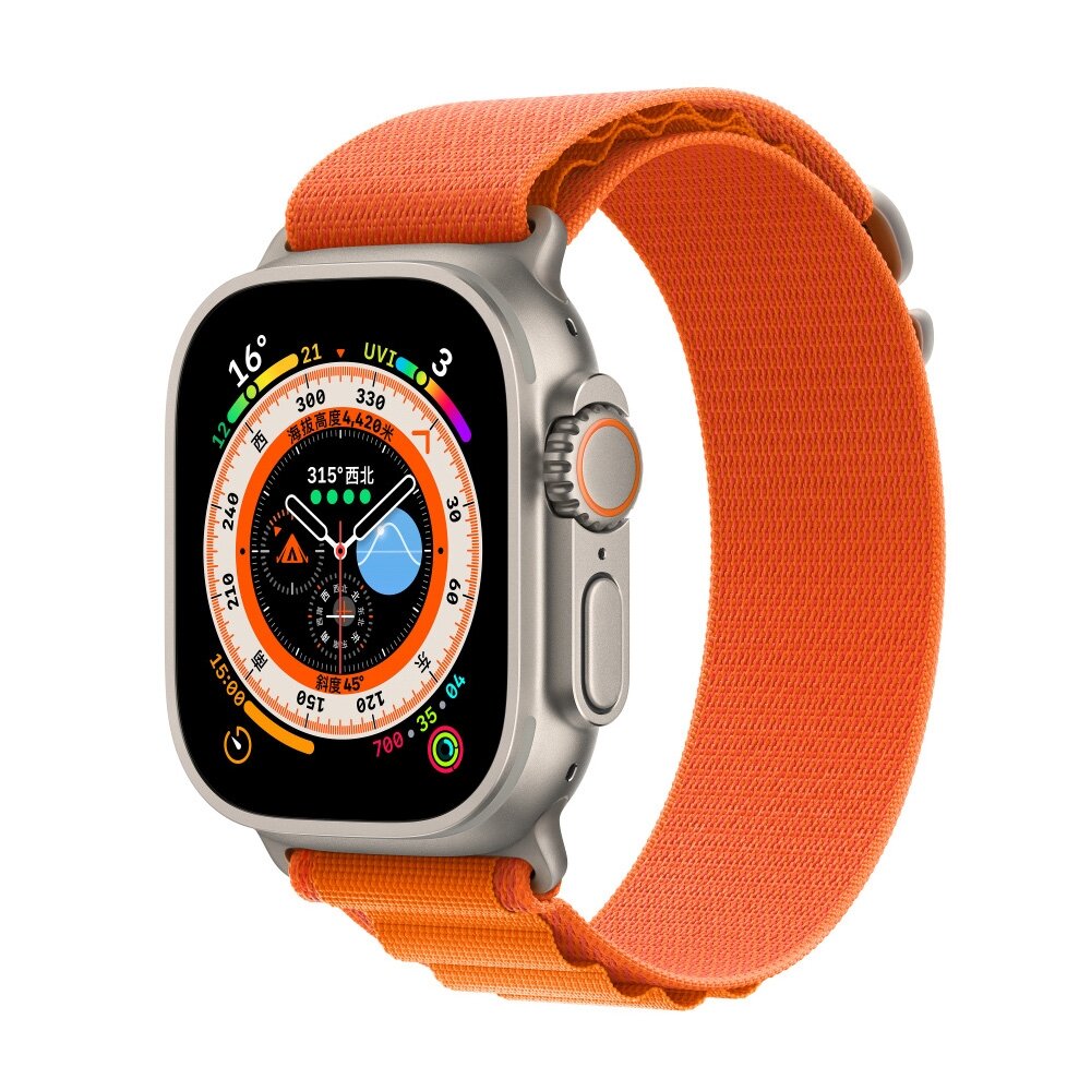 Alpine Loop nylon bandje - Oranje - Geschikt voor Apple Watch 44mm / 45mm&nbsp;/ 46mm / 49mm