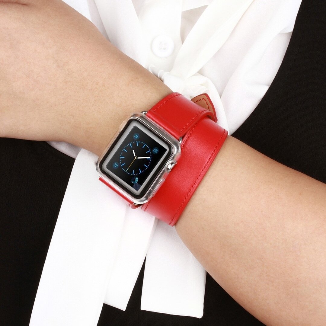 Kakapi Double Strap bandje - Rood - Geschikt voor Apple Watch 44mm / 45mm&nbsp;/ 46mm / 49mm