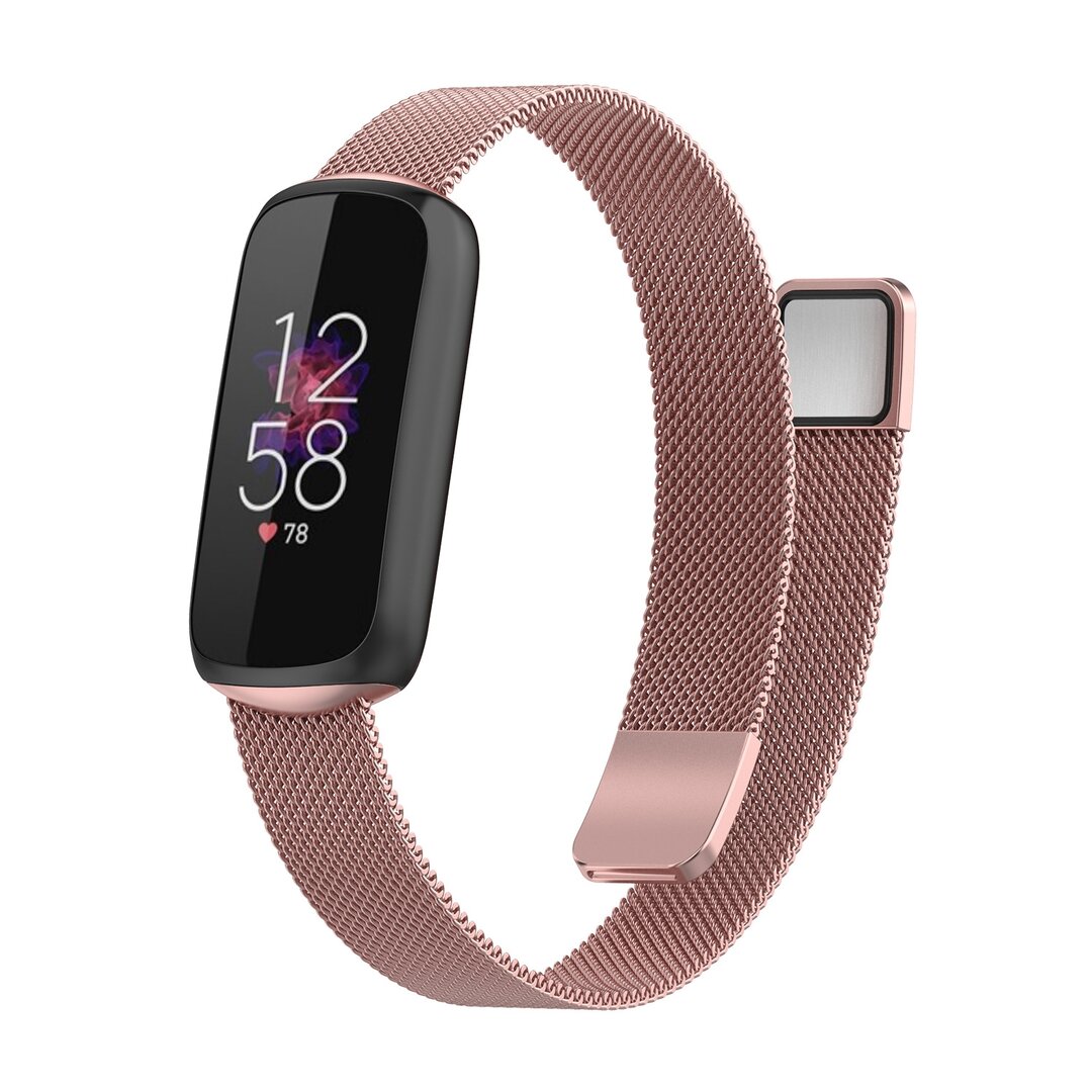 Fitbit Luxe - Milanese bandje - Ros&eacute; goud