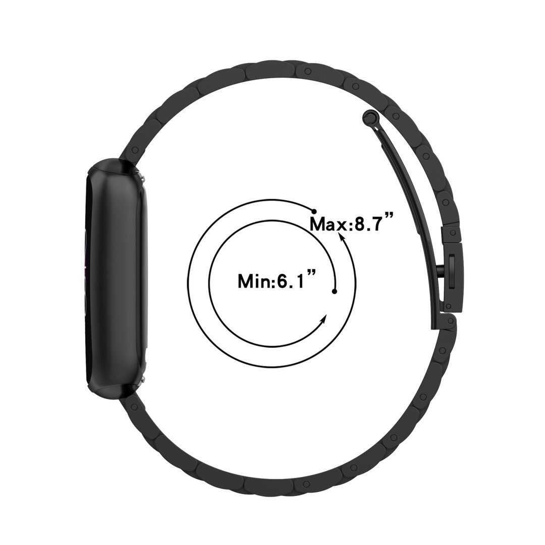 Fitbit Luxe - Stalen schakelband - Zilver