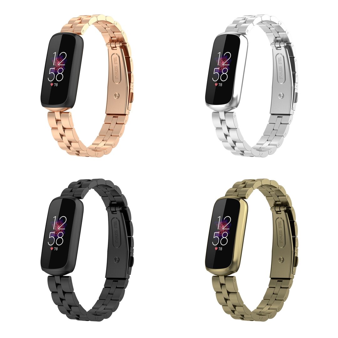 Fitbit Luxe - Stalen schakelband - Zwart