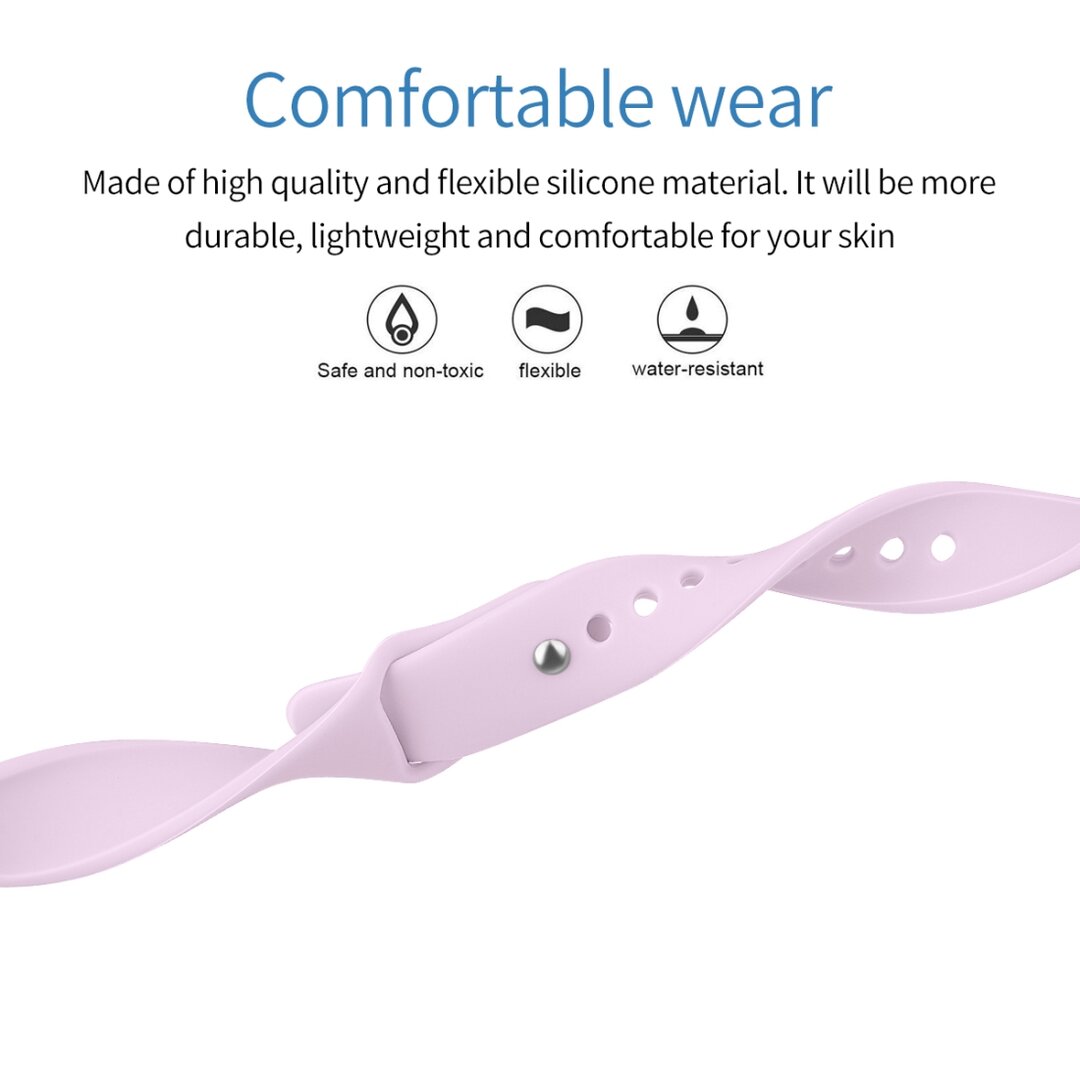 Fitbit Inspire 1 / HR / Ace 2 siliconen bandje - Maat: Large - Lila