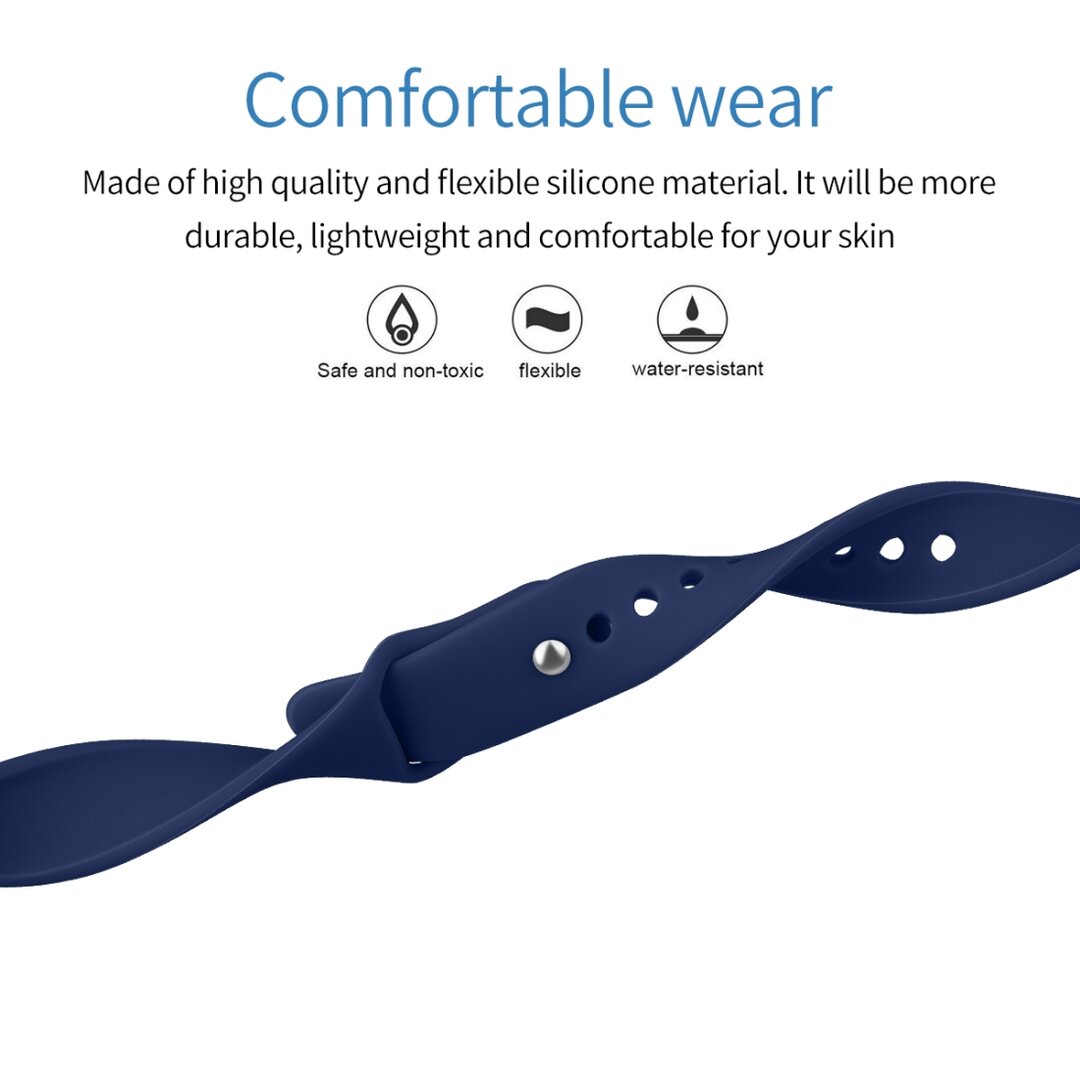 Fitbit Inspire 1 / HR / Ace 2 siliconen bandje - Maat: Large - Blauw