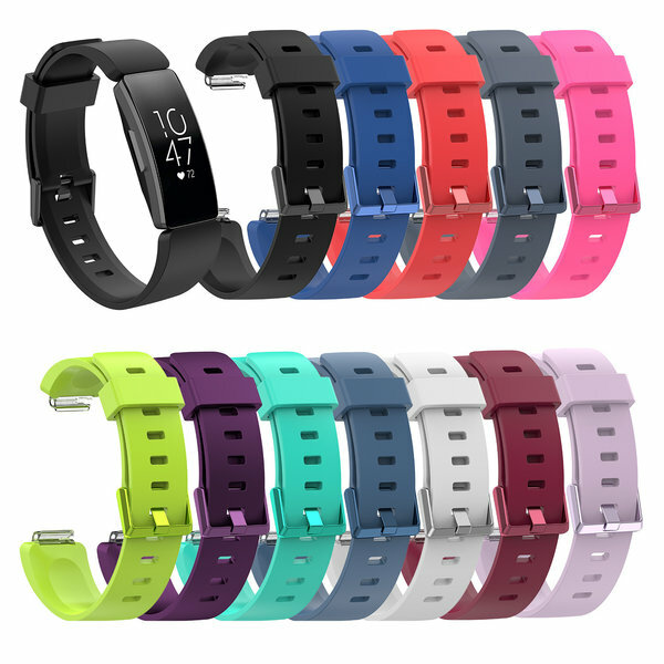 Fitbit Inspire 1 / HR / Ace 2 siliconen bandje met gesp - Maat: Small - rood