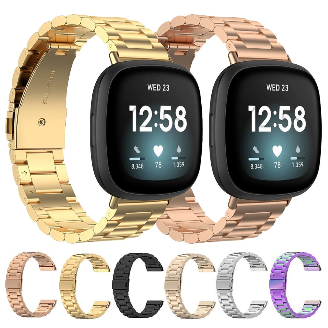 Fitbit Versa 3/4 &amp; Sense 1/2 metalen schakelbandje - Multicolor