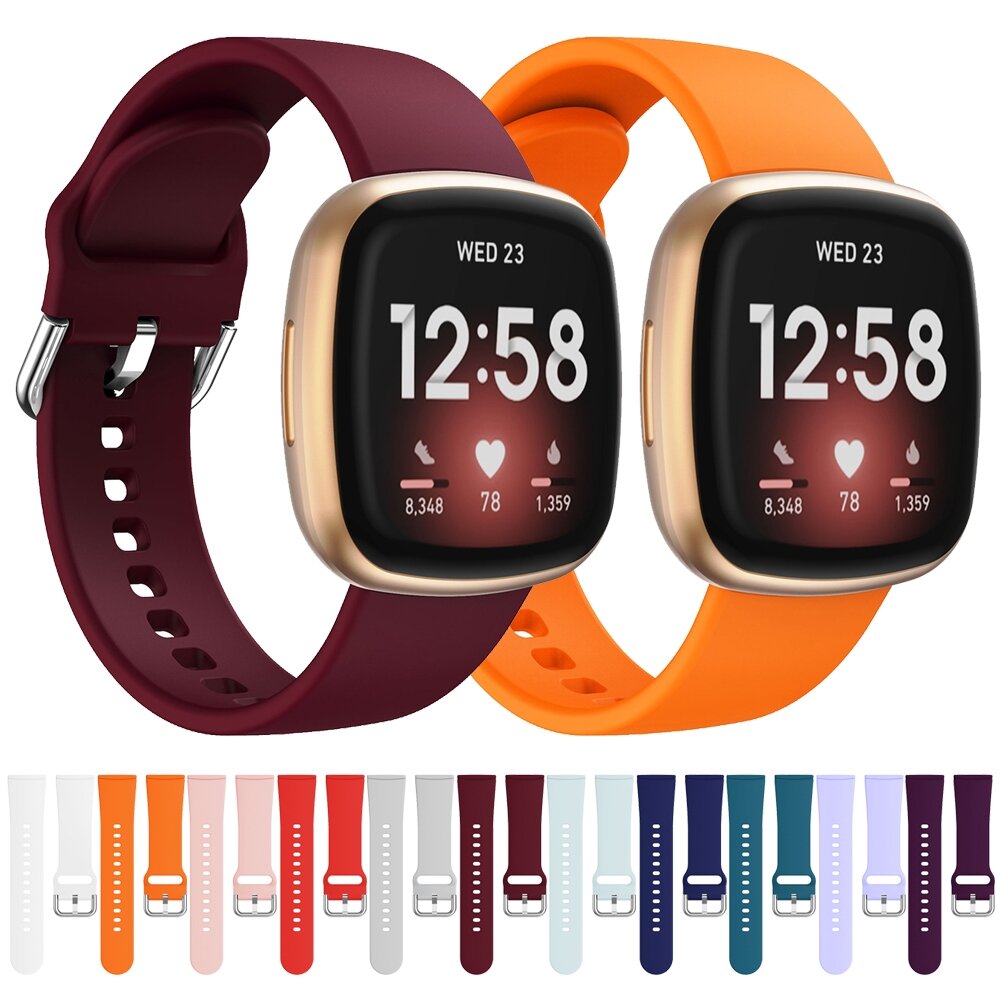 Fitbit Versa 3 &amp; 4 / Sense 1 &amp; 2  - Siliconen bandje - Lila