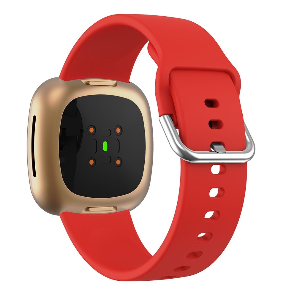 Fitbit Versa 3 &amp; 4 / Sense 1 &amp; 2  - Siliconen bandje - Rood