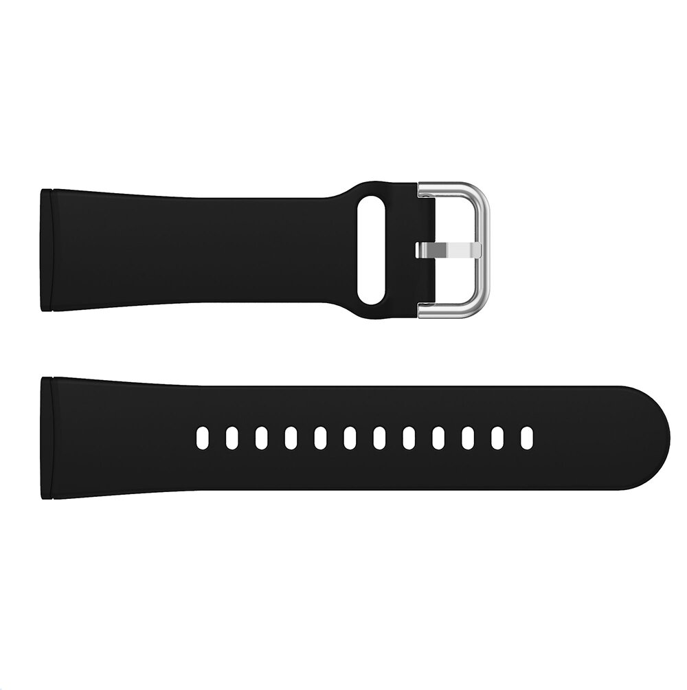 Fitbit Versa 3 &amp; 4 / Sense 1 &amp; 2  - Siliconen bandje - Zwart
