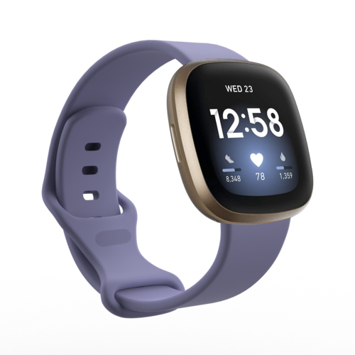 Fitbit Versa 3 &amp; 4 / Sense 1 &amp; 2 Sportbandje - Lila - Maat: M/L