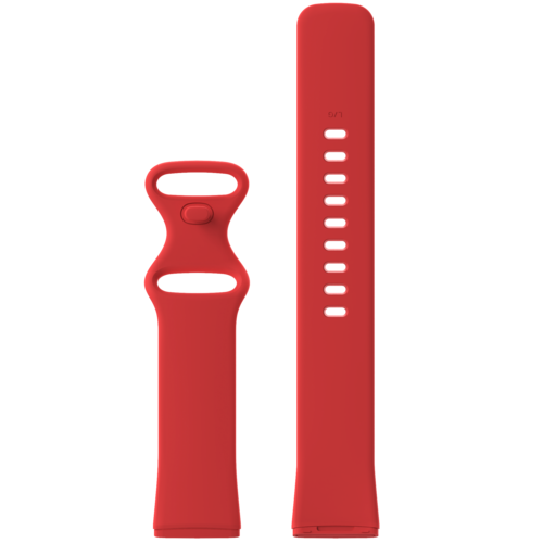 Fitbit Versa 3 &amp; 4 / Sense 1 &amp; 2 Sportbandje - Rood - Maat: M/L