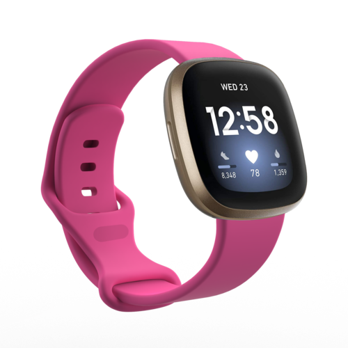 Fitbit Versa 3 &amp; 4 / Sense 1 &amp; 2 Sportbandje - Roze - Maat: M/L