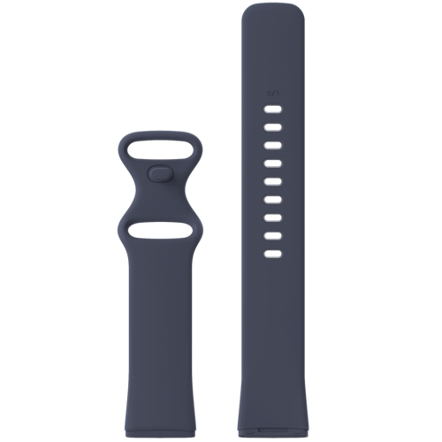 Fitbit Versa 3 &amp; 4 / Sense 1 &amp; 2 Sportbandje - Grijsblauw - Maat: M/L